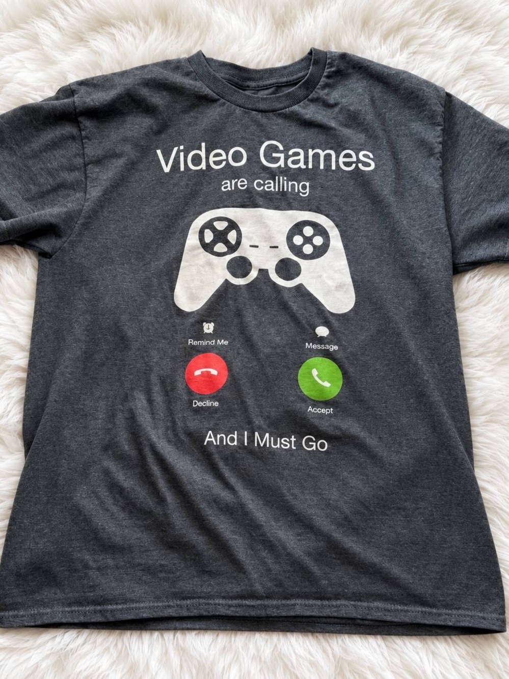 Video Games Are Calling Graphic T‑Shirt - Charcoal